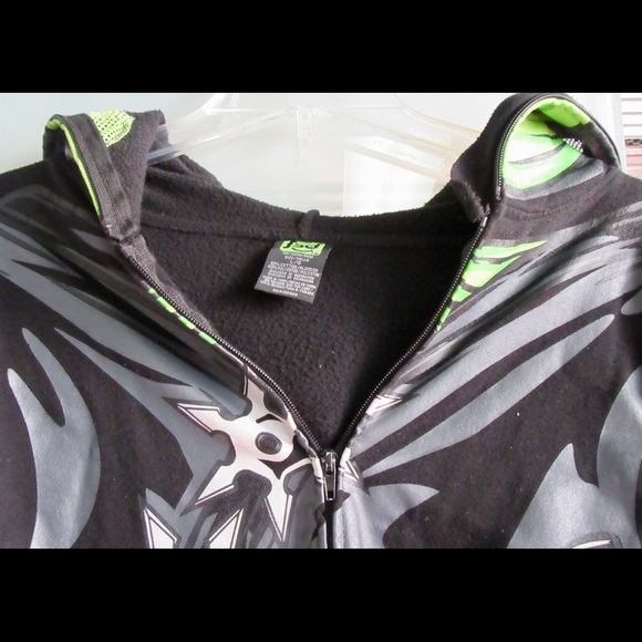 Youth FULL ZIP (zips up head)NINJA SWEATSHIRT - Picture 3 of 7